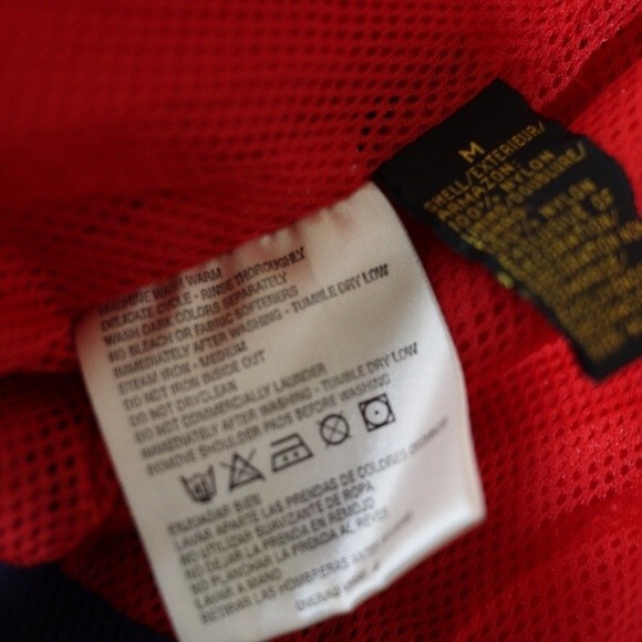 Lizsport Vintage Red & Blue Sateen Bomber Jacket Nylon Medium Sporty 80s/90s - Picture 15 of 15